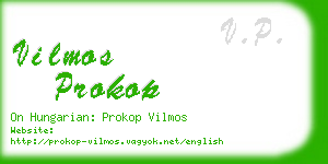 vilmos prokop business card